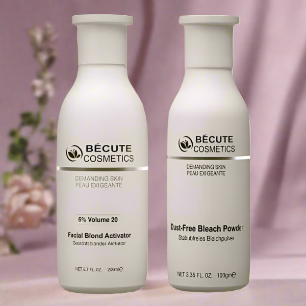 Becute Cosmetics Facial Blonder Set – Volume Activator (200ml) + Dust-Free Bleach Powder (100g) Set of 2