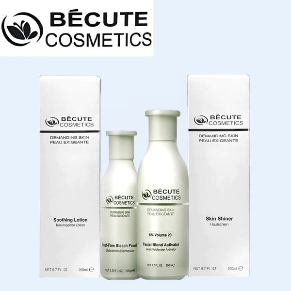 Becute Cosmetics Facial Blonder Set – Volume Activator (200ml) + Dust-Free Bleach Powder (100g) Set of 2