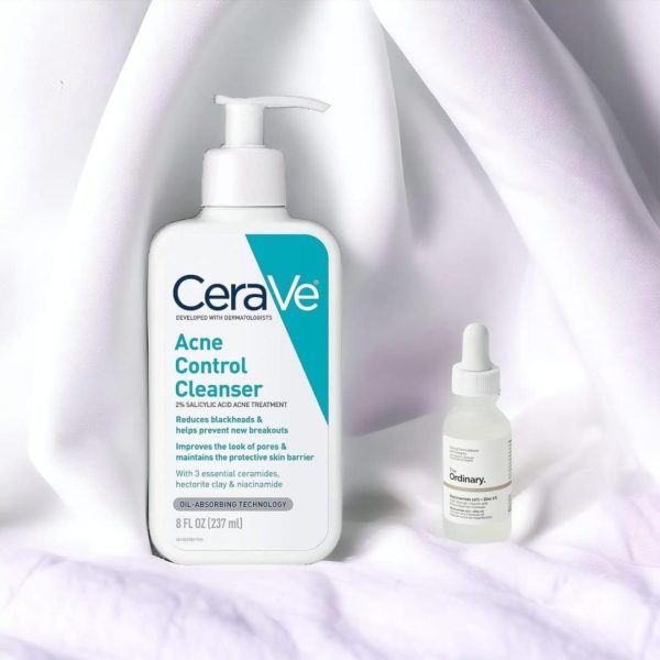 Exclusive Deal: CeraVe Acne Control Cleanser + The Ordinary Niacinamide serum